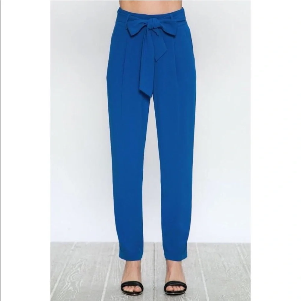 Royal Blue High Waisted Pegged Pants